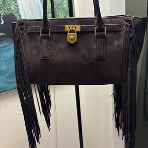 Michael Kors suede hamilton bag